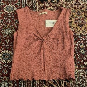Madewell Textured Mauve/Pink Sleeveless Top